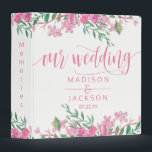 Pink Watercolor Love Blossoms Wedding Photo Album Binder<br><div class="desc">Love Blossoms Pink Watercolor Floral cherry blossoms in pink and green Wedding monogram photo album with Colour Editable Background. And trendy brush script font! ~ Easily change the background colour, just click "Customize" Scroll down through the text and images until you see the background colour area, and select your custom...</div>