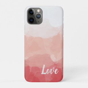Pink Watercolor Love iPhone 11 Pro Case