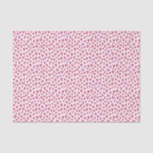 Pink watercolor love heart tissue paper