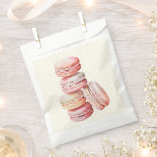Pink Watercolor Macaron Favour Bag