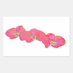 Pink watercolor Orchid painting Sticker