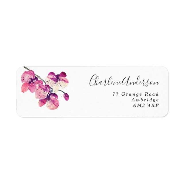 Pink Watercolor Orchid Personalized (Front)