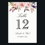 Pink Watercolor Peonies Wedding Table Number Cards<br><div class="desc">Matching Wedding collection in our Little Bayleigh Store! Design courtesy of: https://www.etsy.com/shop/SmallHouseBigPony</div>