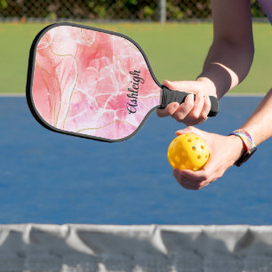Pink Watercolor  Pickleball Paddle