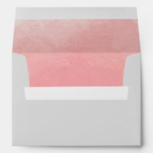 Pink Watercolor Pré adressée enveloppe