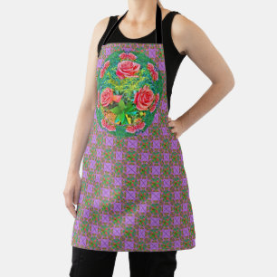 Pink Watercolor Roses Apron