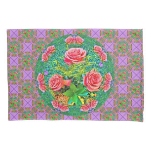 Pink Watercolor Roses  Pillowcase