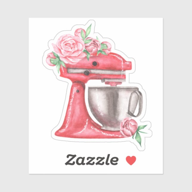 Pink Watercolor Stand Mixer (Sheet)
