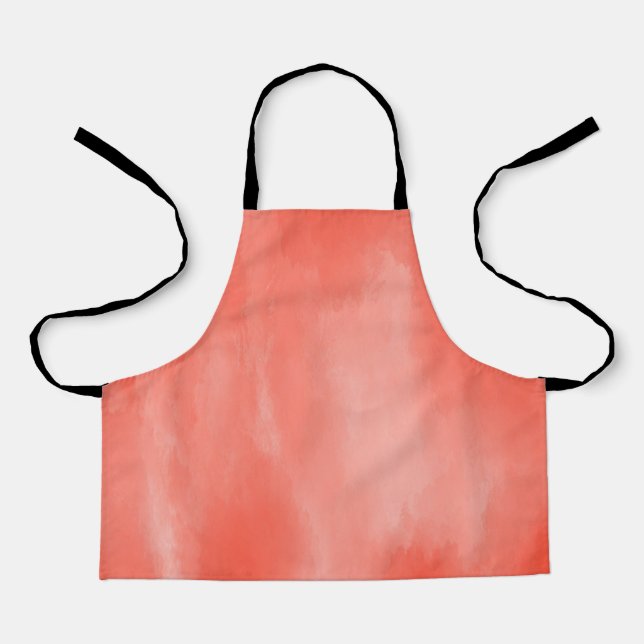 Pink watercolor style apron (Front)