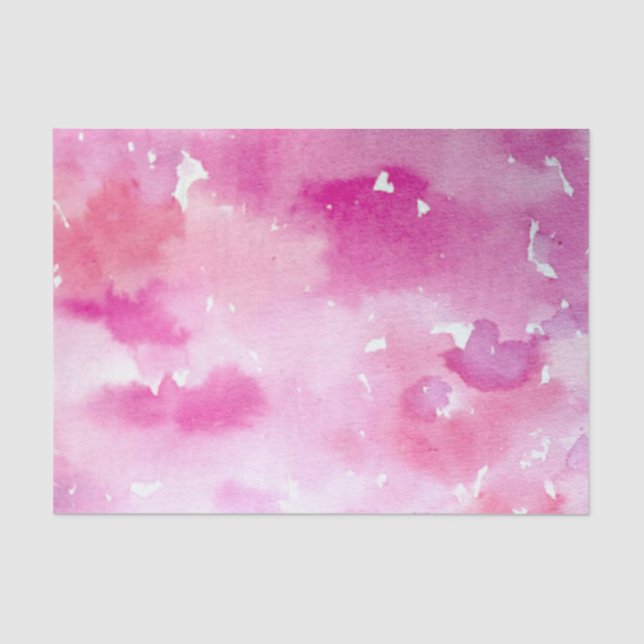 Pink Watercolor Tie Dye Design Pinks painted       Tissue Paper (Front)