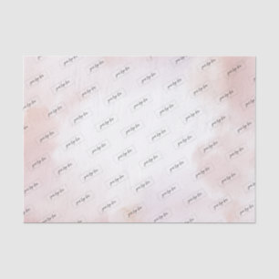 Pink Watercolor Wash Custom Business Logo  Tissue  Paper