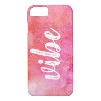 Pink watercolour brush iPhone case