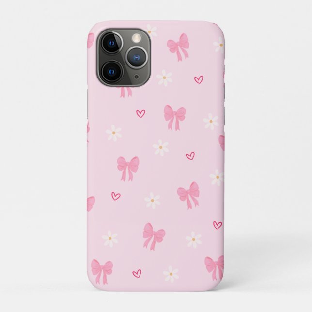 pink watercolour playful floral phone case (Back)
