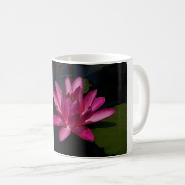 Pink Waterlily Coffee Mug (Front Right)