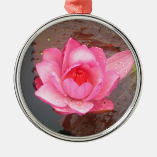 pink waterlily flower ornament