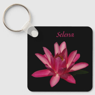 Pink Waterlily Lotus Keychain