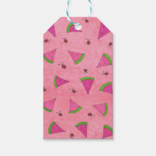 Pink Watermelon and Lady Bugs Gift Tags