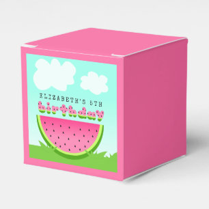 Pink Watermelon Birthday Picnic Party Favor Box
