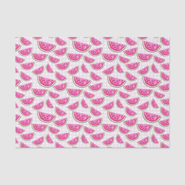 Pink Watermelon (Design 24 Pink Series) Tissue Paper (Front)