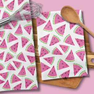 Pink watermelon pattern kitchen towel