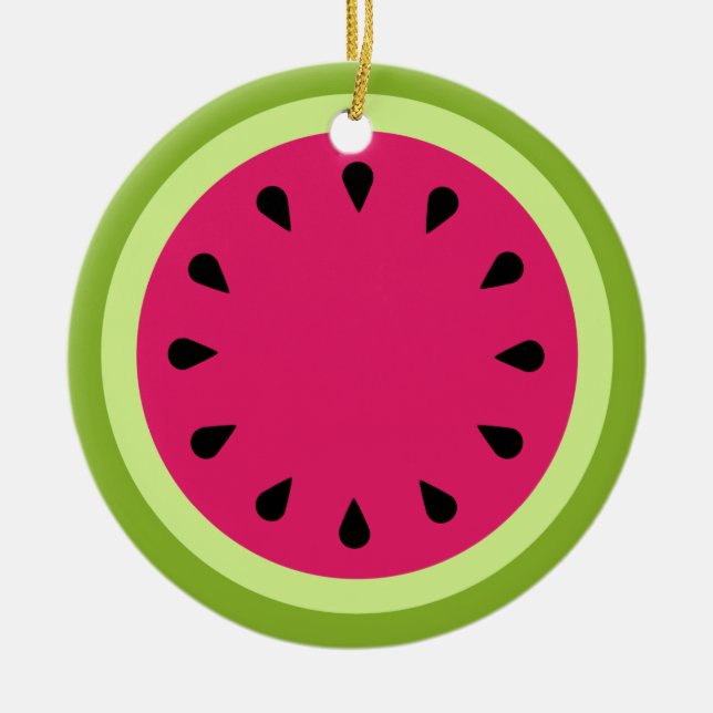 Pink Watermelon Slice Ornament (Front)