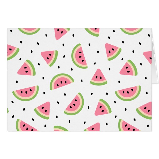 Pink Watermelons, Watermelon Seeds, Summer Pattern (Front Horizontal)
