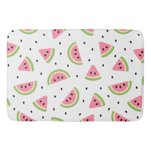 Pink Watermelons, Watermelon Seeds, Summer Pattern Bath Mat