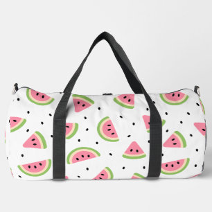 Pink Watermelons, Watermelon Seeds, Summer Pattern Duffle Bag