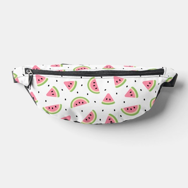 Pink Watermelons, Watermelon Seeds, Summer Pattern Fanny Pack (Lay Down)