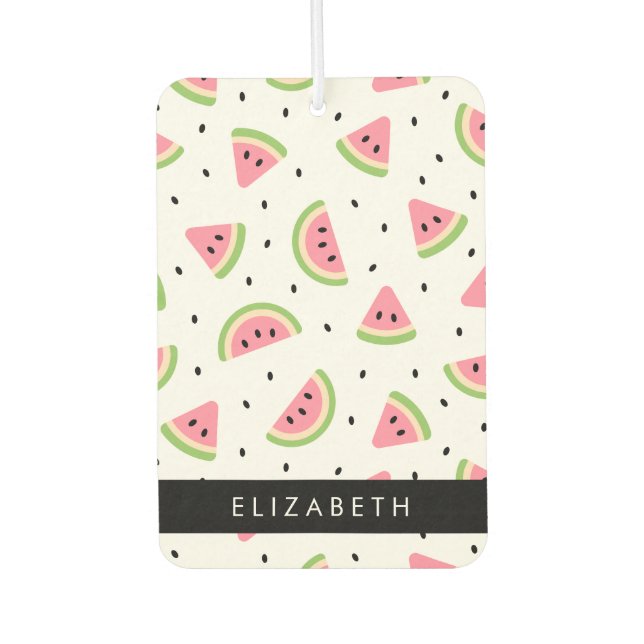 Pink Watermelons, Watermelon Seeds, Your Name Air Freshener (Front)