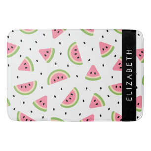 Pink Watermelons, Watermelon Seeds, Your Name Bath Mat