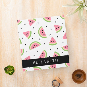 Pink Watermelons, Watermelon Seeds, Your Name Binder