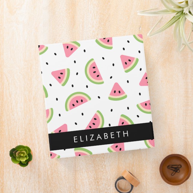 Pink Watermelons, Watermelon Seeds, Your Name Binder (In Situ)