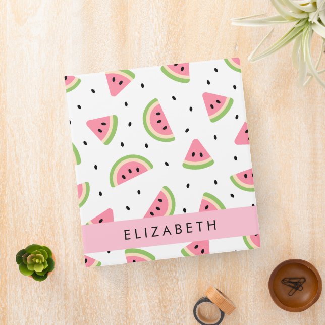 Pink Watermelons, Watermelon Seeds, Your Name Binder (In Situ)