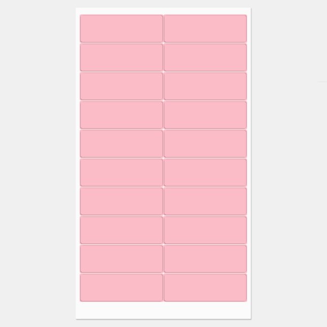 Pink Waterproof Labels (Sheet)