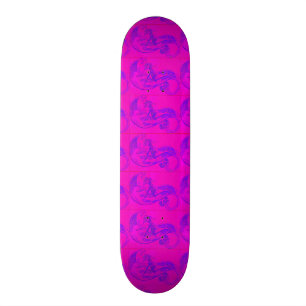 pink wave mermaids skateboard