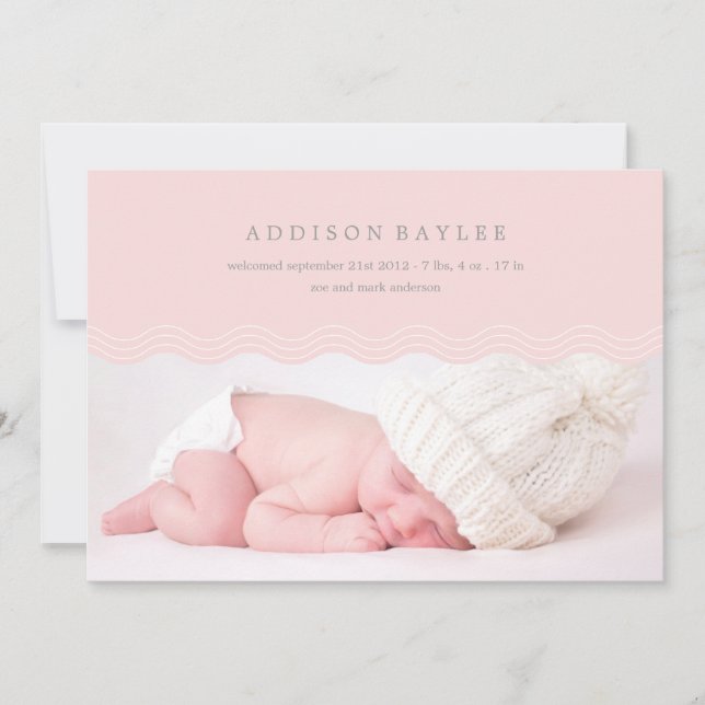 PINK WAVES | BIRTH ANNOUNCEMENT (Front)