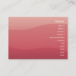 Pink Waves - Chubby Business Card
