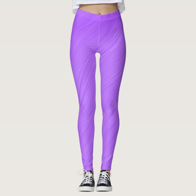 Pink Waves Leggings (Front)