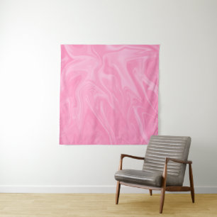 Pink Waves Painting Best minimal abstract art Tapestry