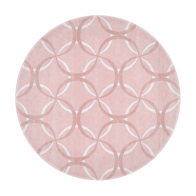 Pink Waves: Seamless Chic Pattern Cutting Board (Front)