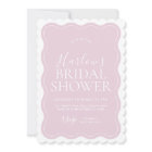 Pink Wavy Border Bridal Shower Invitation