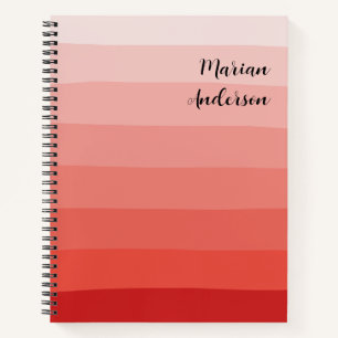 Pink Wavy Shades Personalized Text Notebook