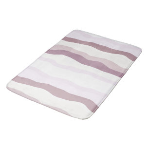 Pink Wavy Stripes Bath Mat