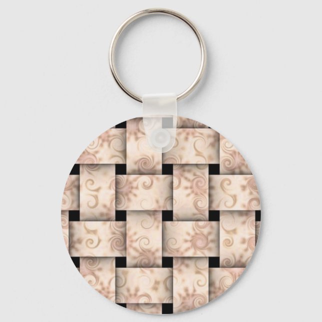 pink weave keychain (Front)