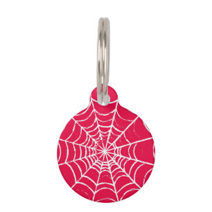 Pink Web Pet Tag
