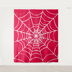 Pink Web Tapestry