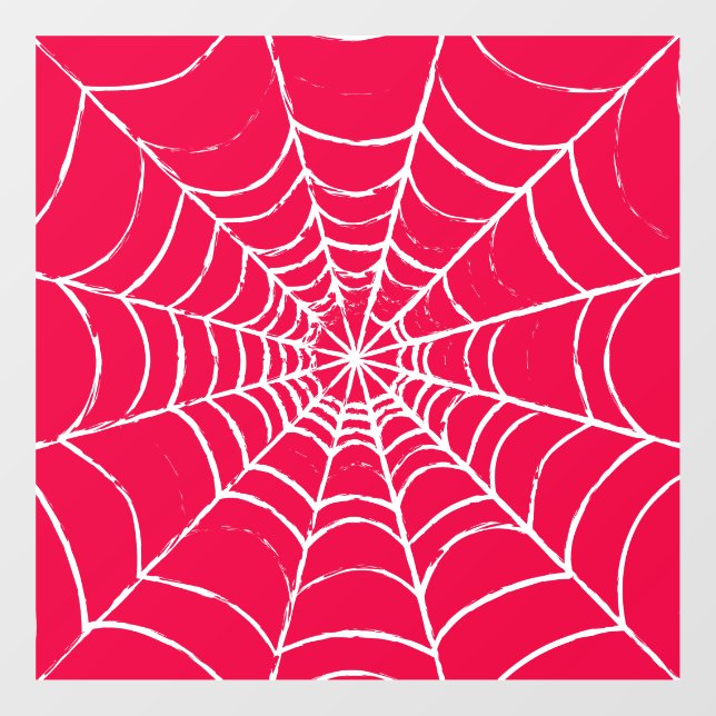 Pink Web Window Cling (Sheet)