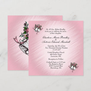 Pink Wedding Bells Invitation