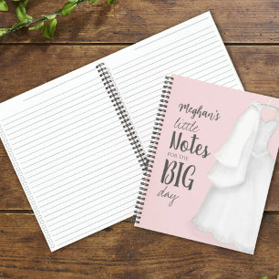 Pink Wedding Bridal Notes Personalized Notebook